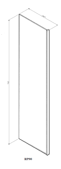 Special Order - 90" Refrigerator Panel New Castle Gray - RP90 GHI GHI Accessories New Castle Gray Refrigerator Panel Special Order SPNCG