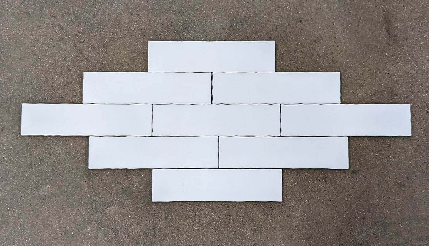 Ripple White Subway Tile - 3" x 12" - 9.69 sq ft Wall Tile