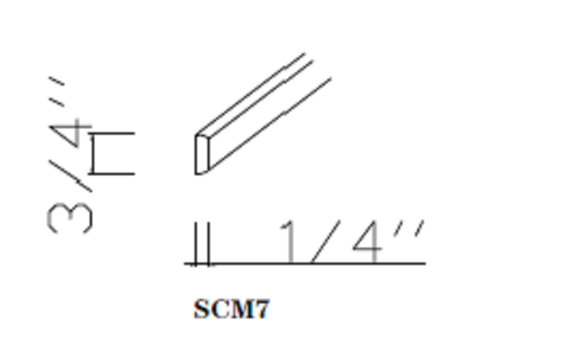 7" Scribe Molding Arcadia White Shaker - SCM7 Arcadia White GHI GHI Accessories GHI-INSTORE Scribe Molding