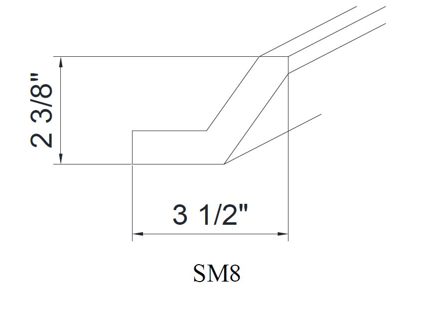 Special Order - Shaker Style Crown Molding Arcadia White Shaker - SM8 Arcadia White Crown Molding GHI GHI Accessories SPACW Special Order