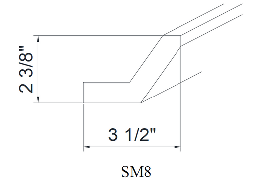 Special Order - Shaker Style Crown Molding, Arcadia Linen Shaker - SM8 Arcadia Linen Crown Molding GHI GHI Accessories SPACL Special Order