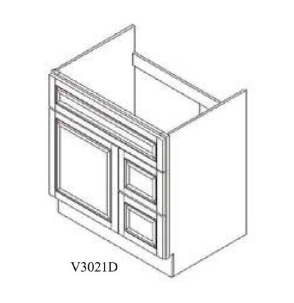 Special Order - 30" x 21" Vanity Base Mojave Shaker - V3021D Bathroom GHI Mojave Shaker Special Order SPMJS Vanity Bases