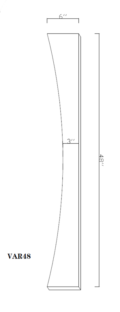 Special Order - 48" Valance Frontier Shaker - VAR48 Frontier Shaker GHI GHI Accessories Special Order SPFTS Valance