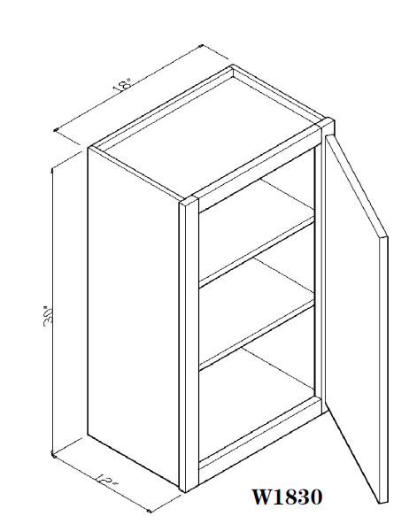 Special Order - 18" x 30" Wall Cabinet Nantucket Linen - W1830 30" Wall Cabinets GHI Nantucket Linen Special Order SPNTL Wall Cabinets