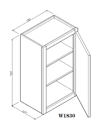 Special Order - 18" x 30" Wall Cabinet Arcadia White Shaker - W1830 30" Wall Cabinets Arcadia White GHI SPACW Special Order Wall Cabinets