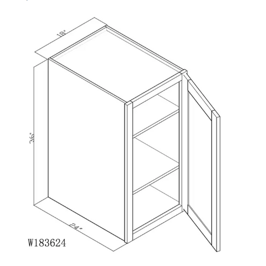 Special Order - 18" x 36" x 24" Wall Utility Cabinet Stone Harbor Gray - W183624 36" Wall Cabinets GHI Special Order SPSHG Stone Harbor Gray Wall Cabinets