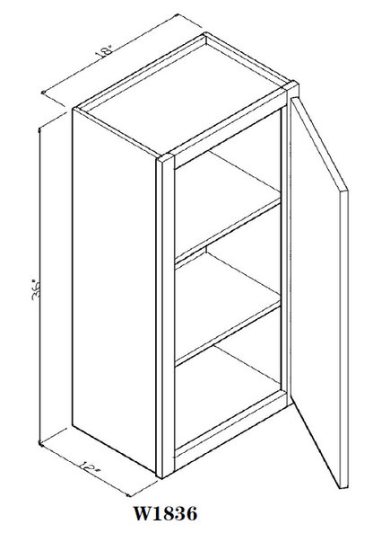 Special Order - 18" x 36" Wall Cabinet Stone Harbor Gray - W1836 36" Wall Cabinets GHI Special Order SPSHG Stone Harbor Gray Wall Cabinets