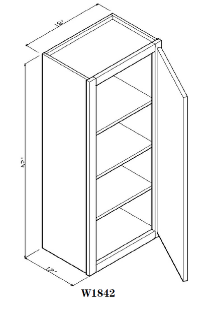 Special Order - 18" x 42" Wall Cabinet Arcadia White Shaker - W1842 42" Wall Cabinets Arcadia White GHI SPACW Special Order Wall Cabinets