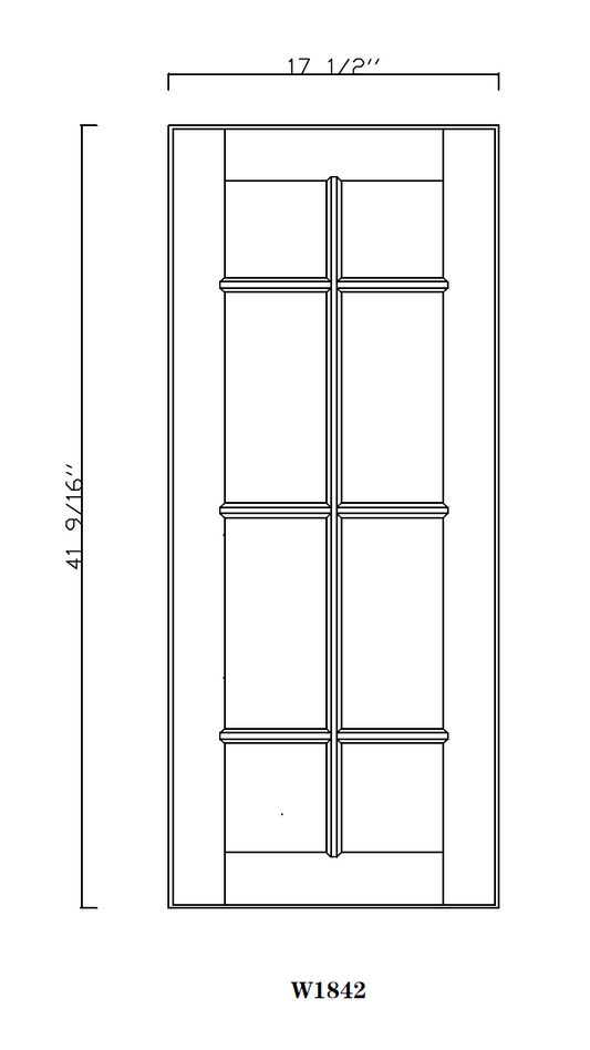 Special Order - 18" x 42" Mullion Door Pacific Gray - 1842MD 42" Wall Cabinets GHI GHI Accessories Mullion Door Pacific Gray Special Order SPPGS