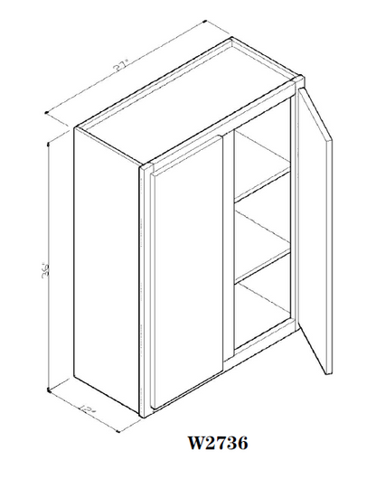 Special Order - 27" x 36" Wall Cabinet Arcadia White Shaker - W2736 36" Wall Cabinets Arcadia White GHI SPACW Special Order Wall Cabinets