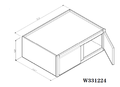 Special Order - 33" x 12" x 24" Wall Cabinet Stone Harbor Gray - W331224 GHI Special Order SPSHG Stone Harbor Gray Upper Wall Cabinets Wall Cabinets