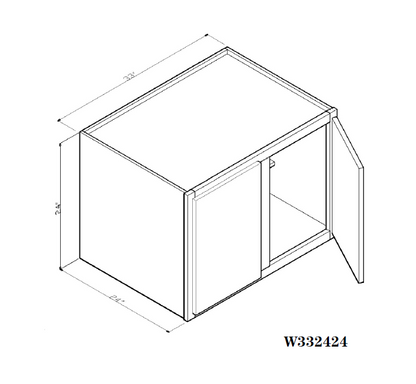 Special Order - 33" x 24" x 24" Wall Cabinet Arcadia Linen Shaker - W332424 Arcadia Linen GHI SPACL Special Order Upper Wall Cabinets Wall Cabinets