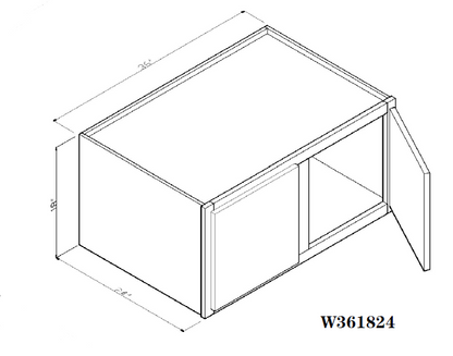 Special Order - 36" x 18" x 24" Wall Cabinet Stone Harbor Gray8 - W361824 GHI Special Order SPSHG Stone Harbor Gray Upper Wall Cabinets Wall Cabinets