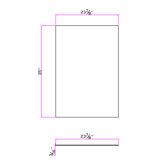 Special Order - 16" End Panel Mojave Shaker - END-PA-24X35X3-16 End Panel GHI GHI Accessories Mojave Shaker Special Order SPMJS