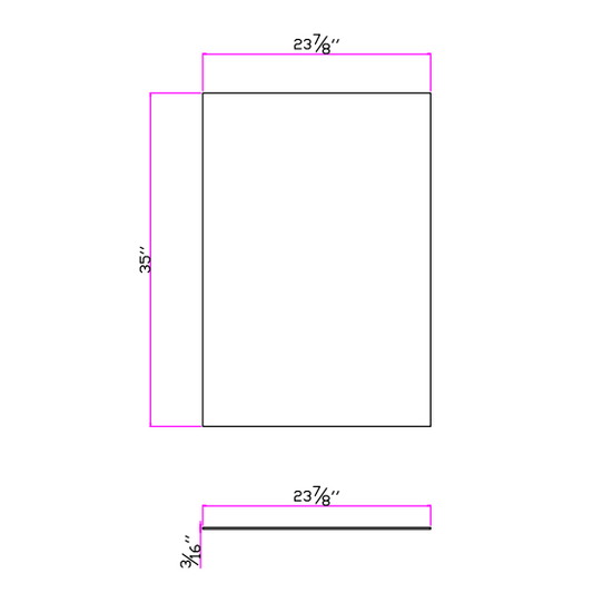 Special Order - 16" End Panel Frontier Shaker - END End Panel Frontier Shaker GHI GHI Accessories Special Order SPFTS