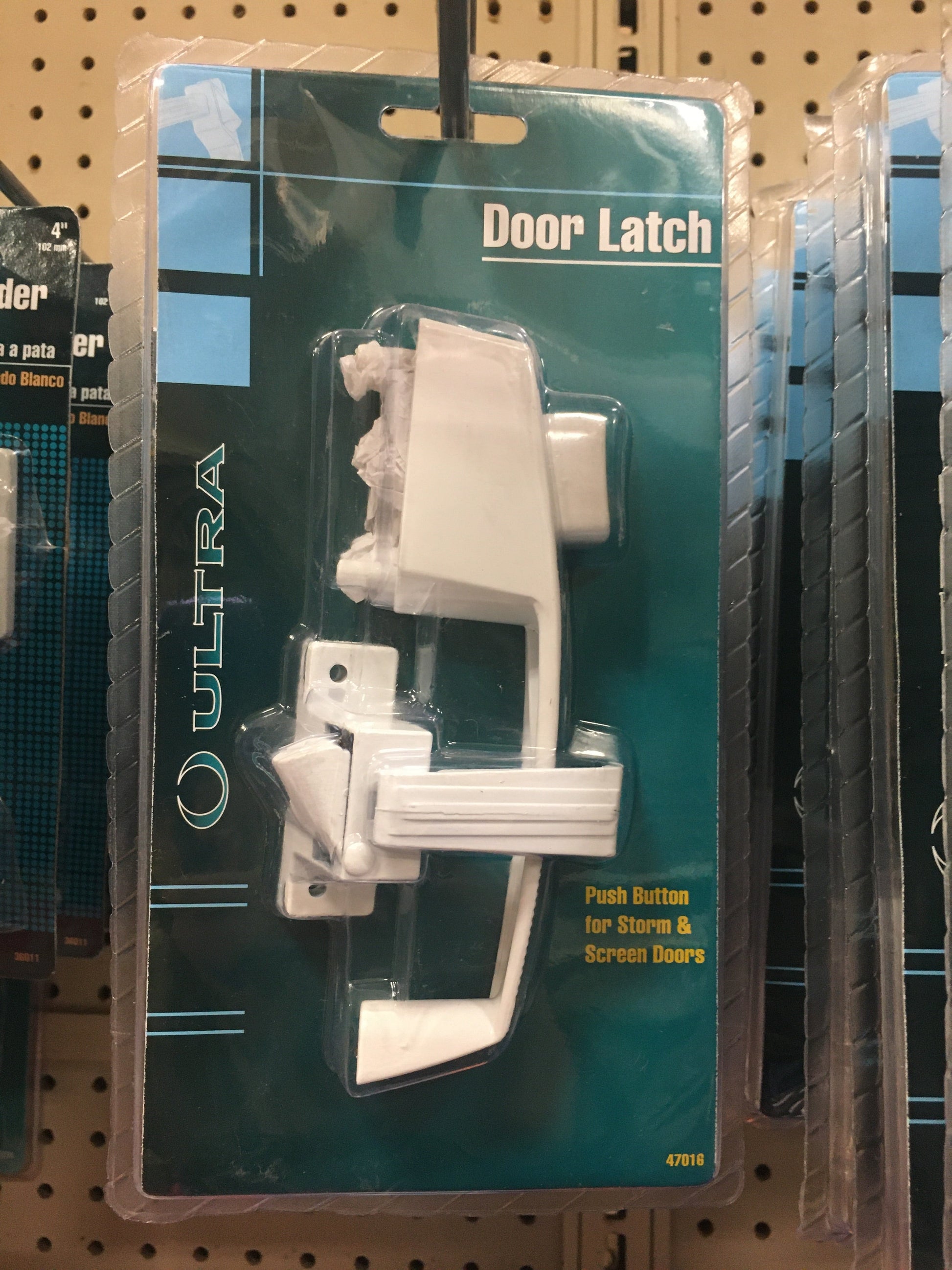 Storm Door Latch - White Door Latch